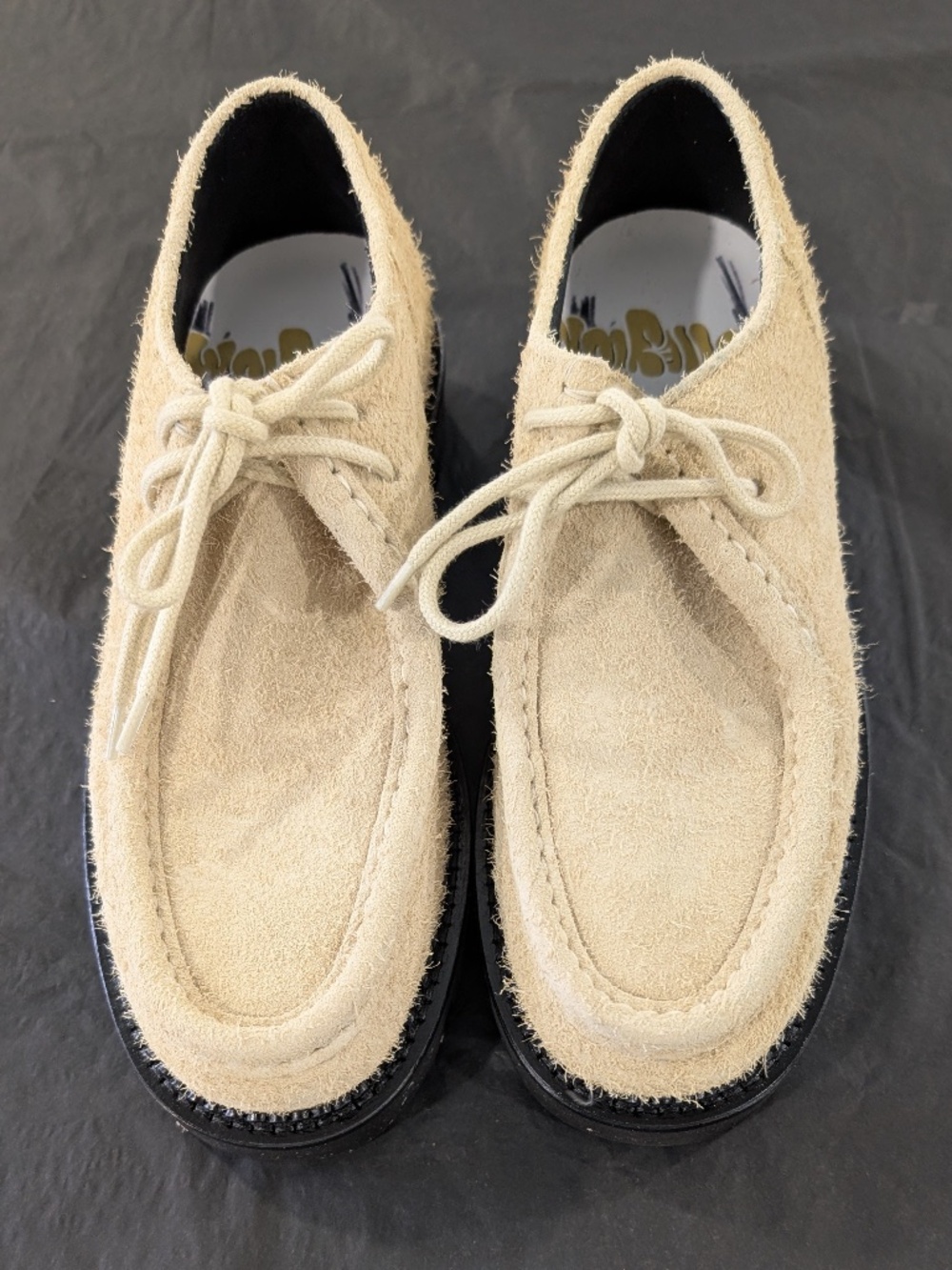Collegium Pillar Moc-Toe Derby Shoes Women 7 EU 37 Tan Suede Italian Made NWOB